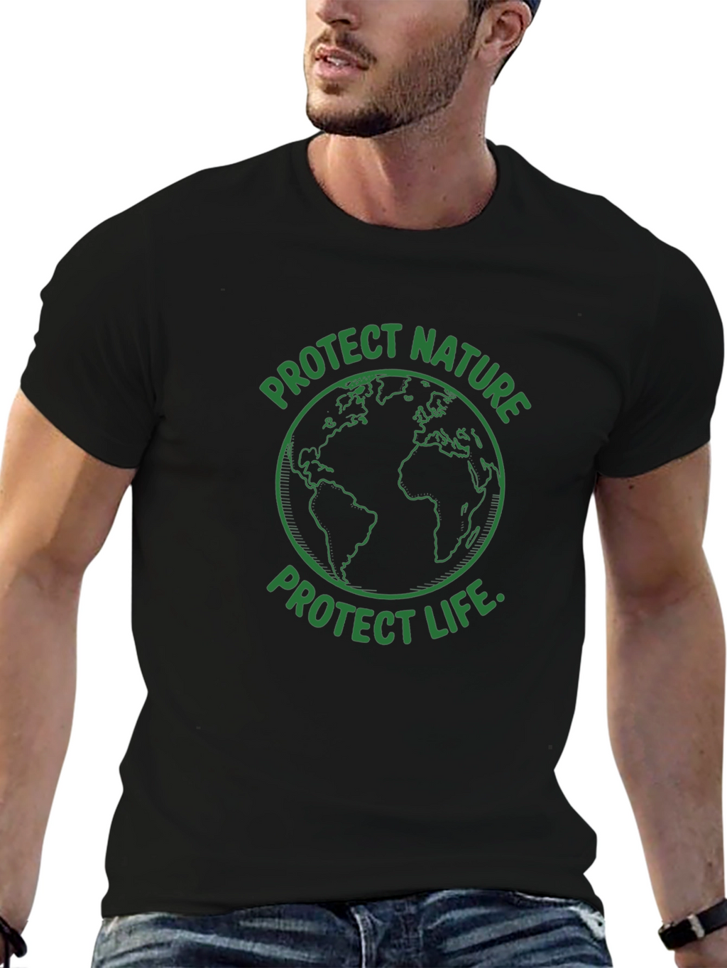 Protect Nature Protect Life Earth Graphic Tee